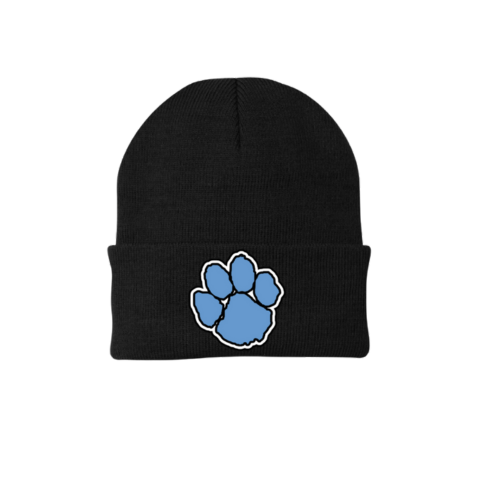 Embroidered Beanie with Paw