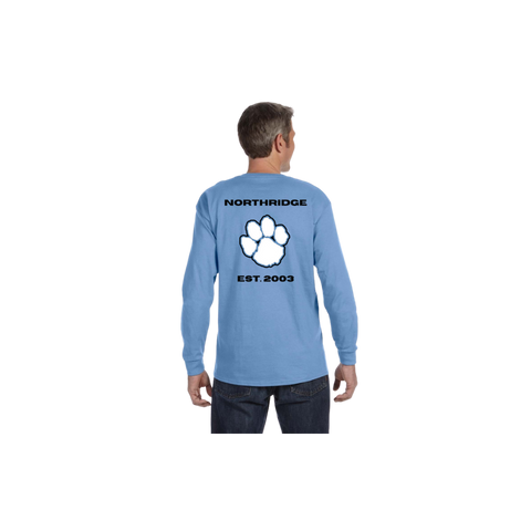 Cotton Long Sleeve Shirt Est. 2003 with Paw